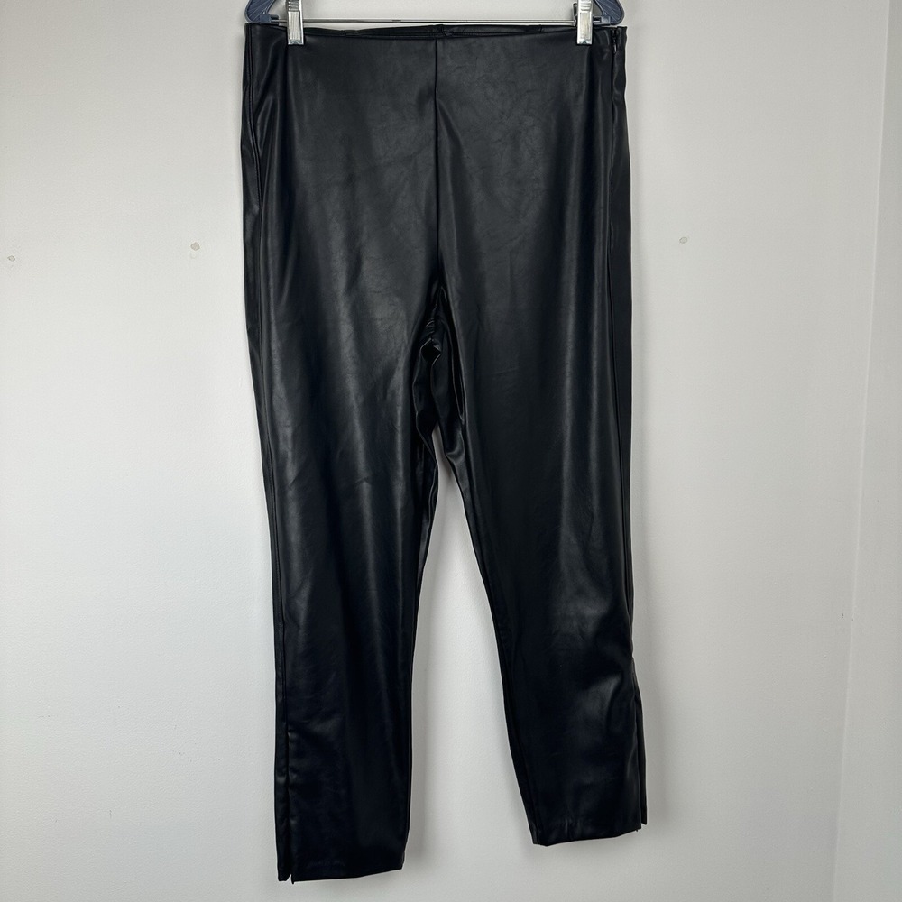 Old Navy Women's Faux Leather Pants Size 14 Skinny Extra High Rise Night Out